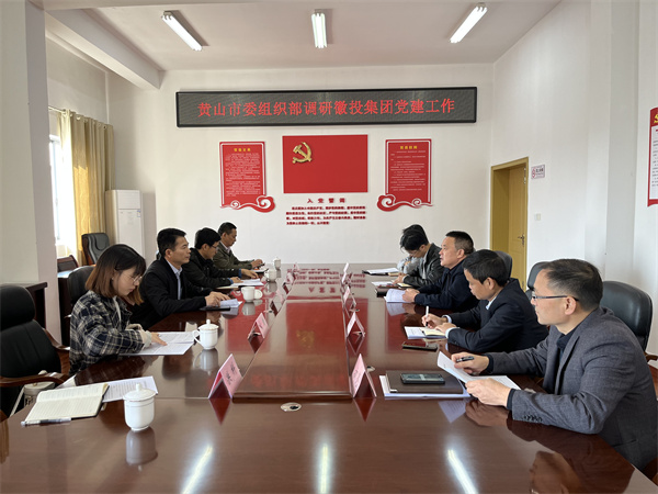 11月24日，黄山市委组织部部长程峰率队调研黄山安博anbo(中国)集团党建工作，洪董作汇报.jpg